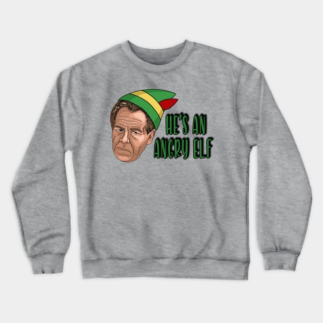 Angry Elf Crewneck Sweatshirt by The Periodic Table Dancer 